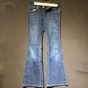 Kids Navy Boot Cut Jeans